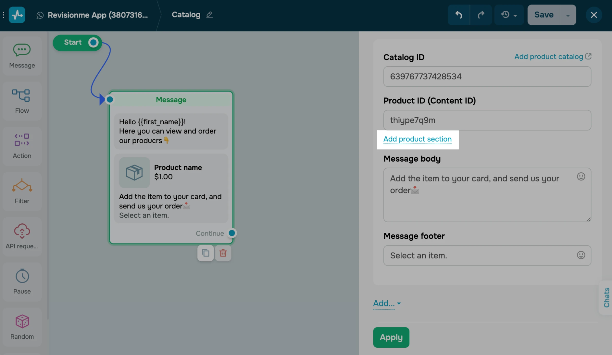 Chatbot-Nachricht Chatbot-Nachricht