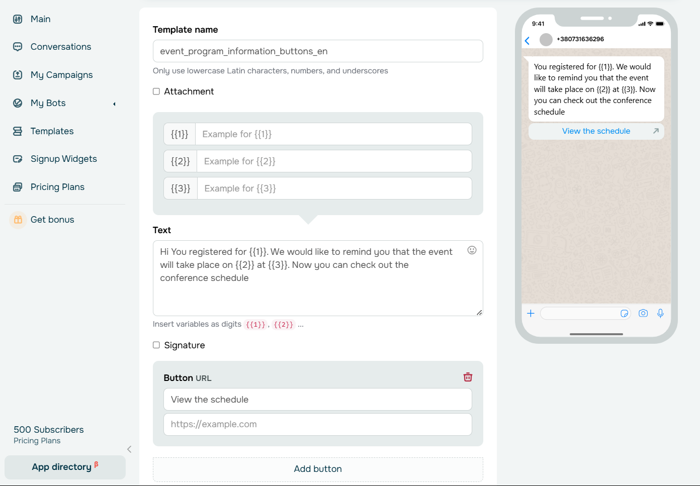 Erstellen einer WhatsApp-Kampagne Erstellen einer WhatsApp-Kampagne