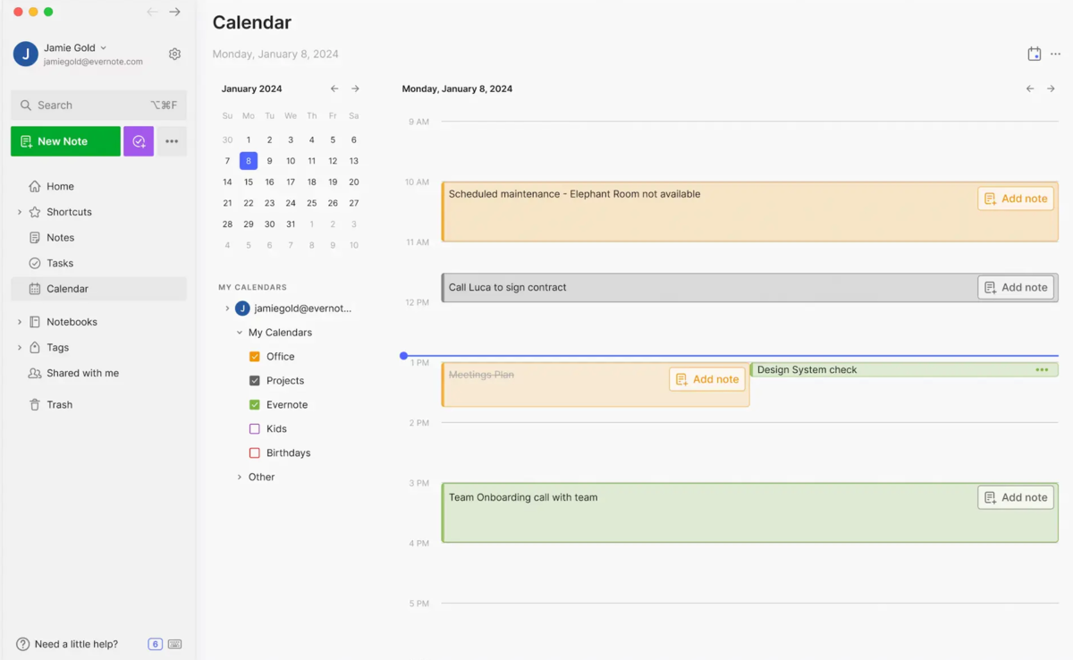 Evernote — это комплексный инструмент для работы над задачами и идеями