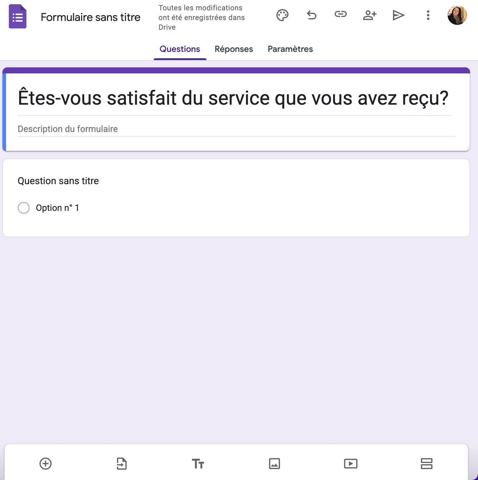 Création d’un sondage avec Google Forms