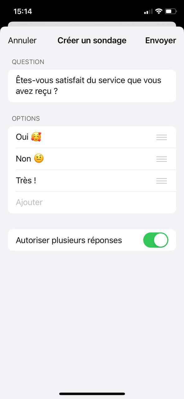 Créer un sondage sur WhatsApp ne prend que quelques minutes.