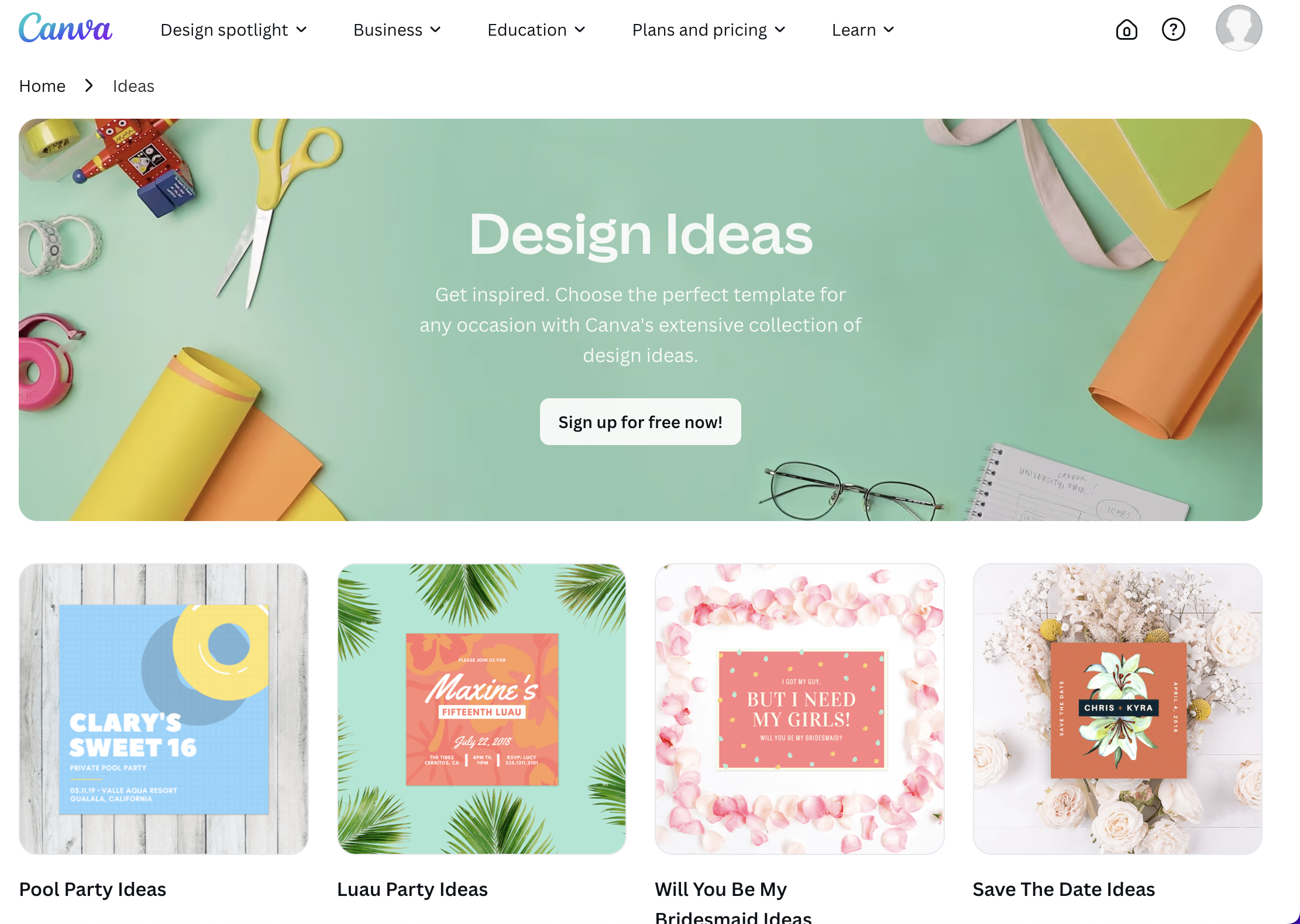 L'avantage de Canva consiste en nombreuses options de conceptions prêtes à l'emploi