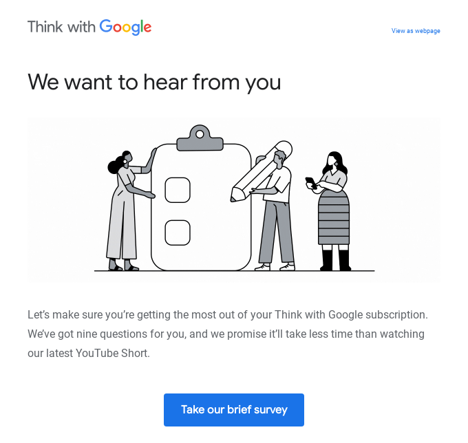email asking for feedback email asking for feedback