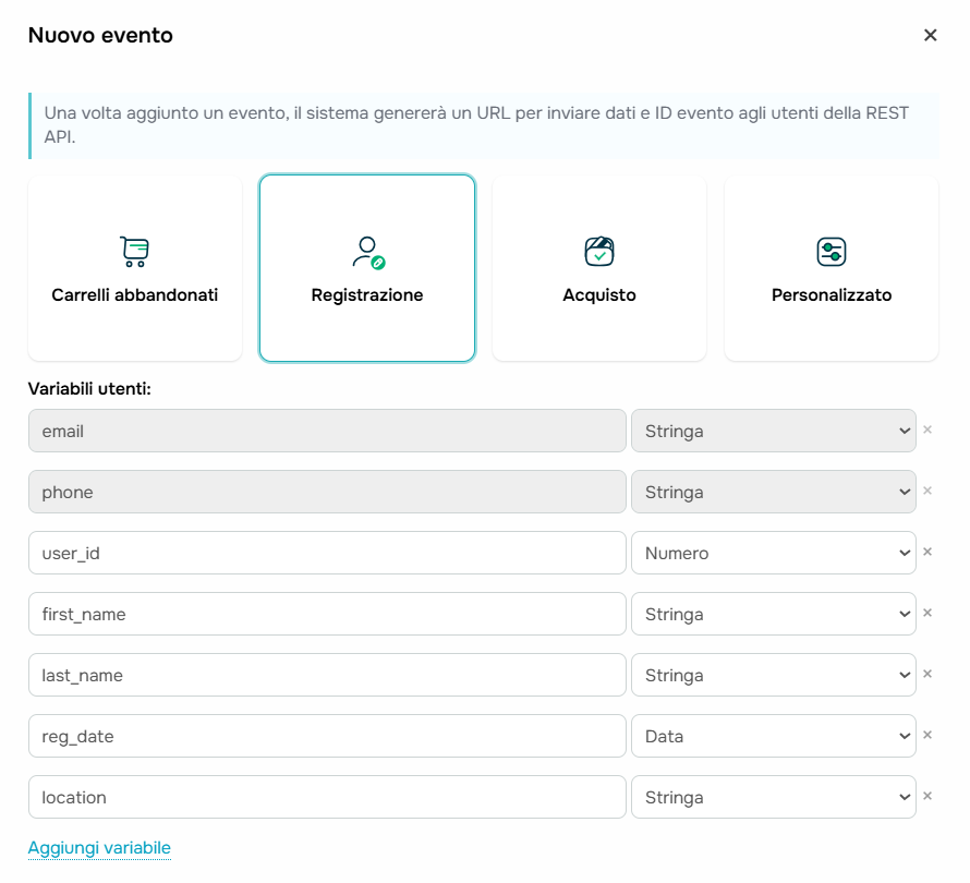 evento di automazione 