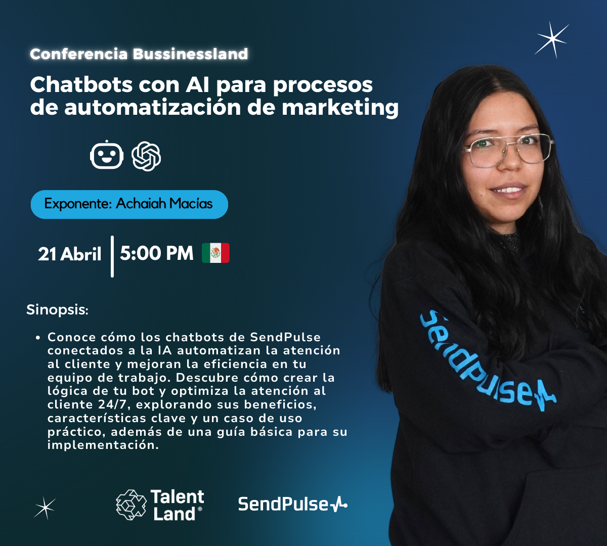 SendPulse estará presente con un stand y conferencia en Business Land SendPulse estará presente con un stand y conferencia en Business Land