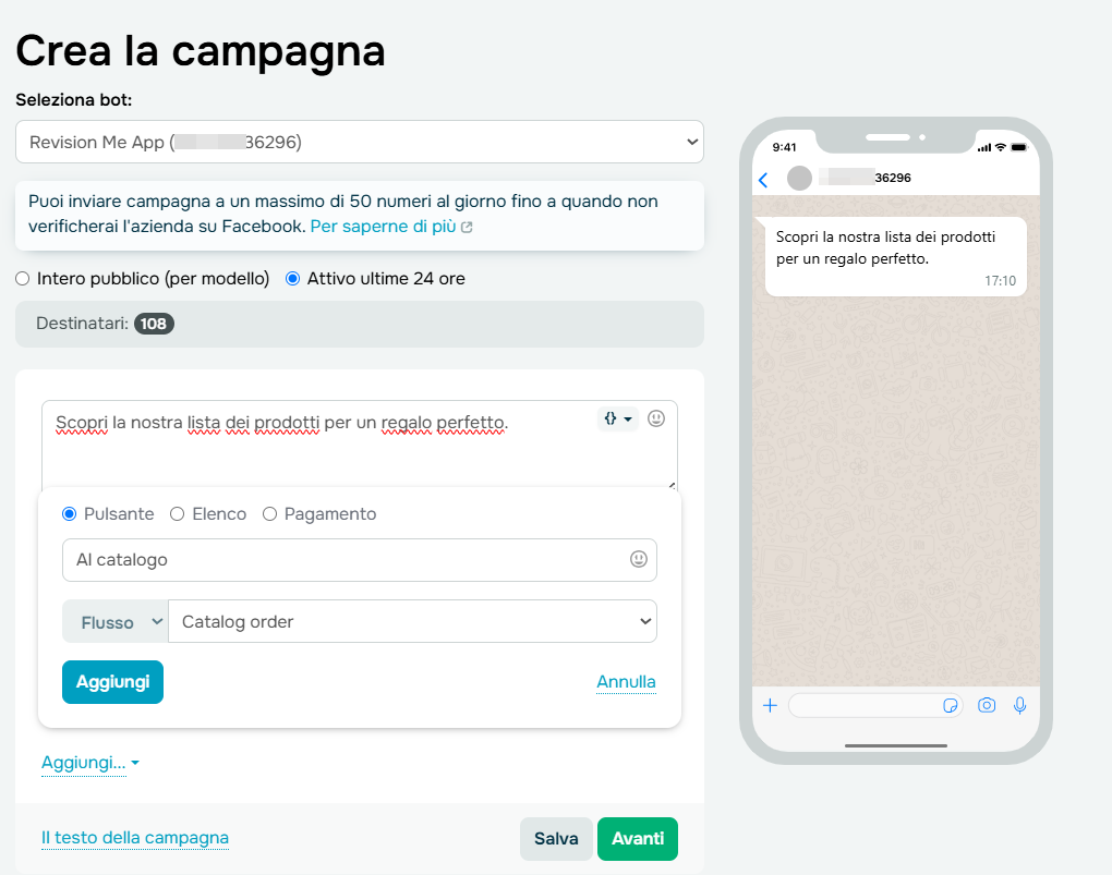campagna broadcast WhatsApp campagna broadcast WhatsApp