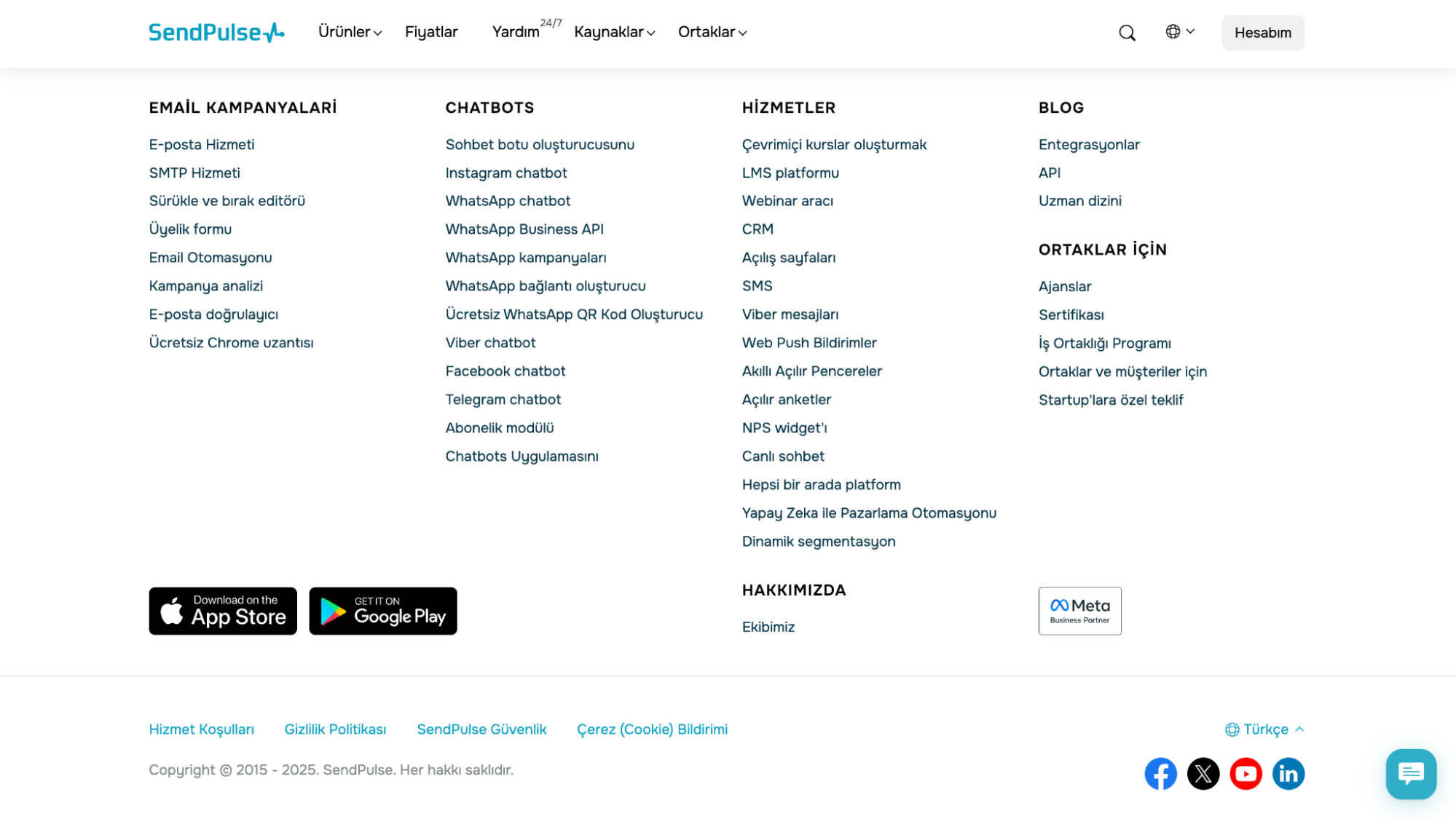 SendPulse web sitesi altbilgisi SendPulse web sitesi altbilgisi