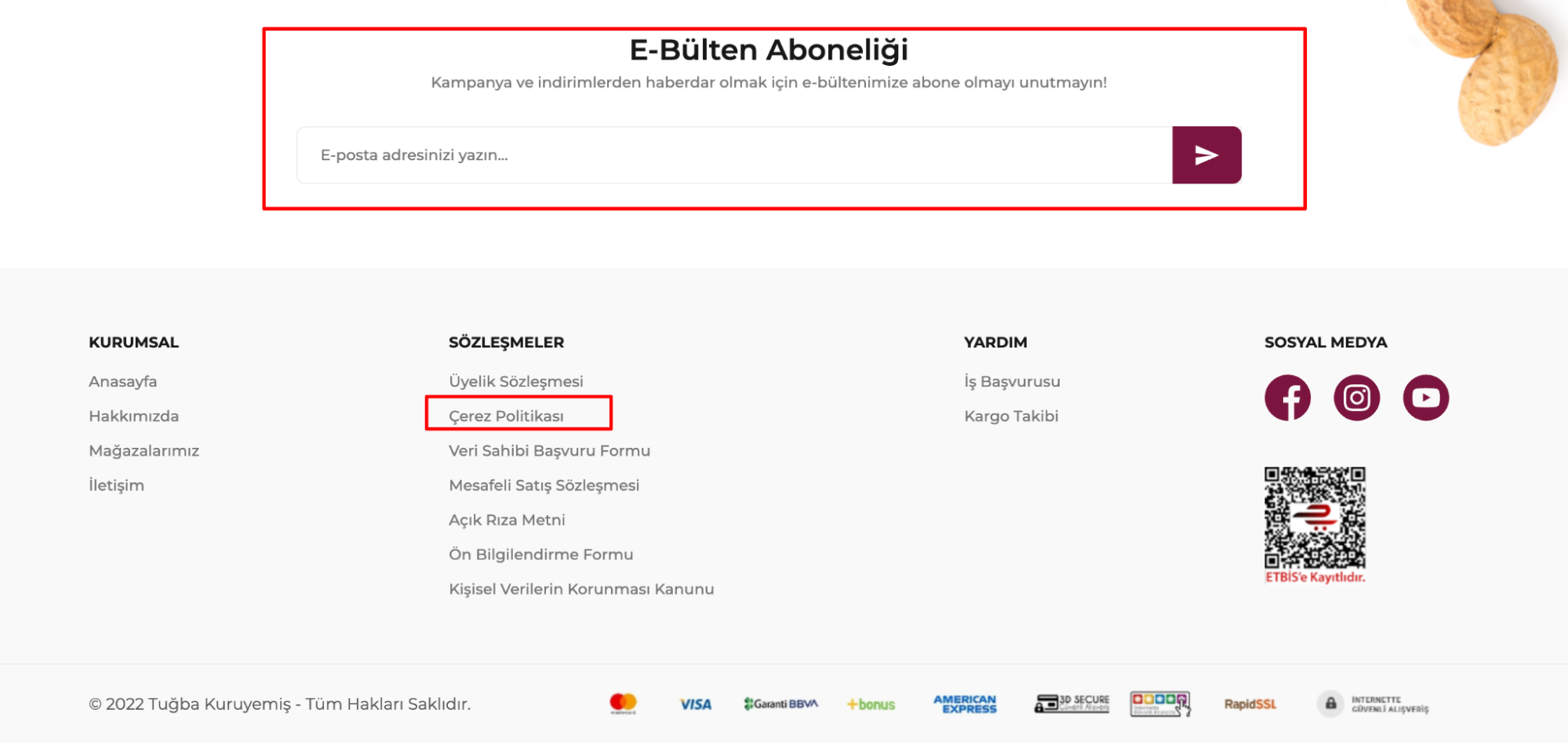 Tuğba Kuruyemiş’'in altbilgi örneği Tuğba Kuruyemiş’'in altbilgi örneği