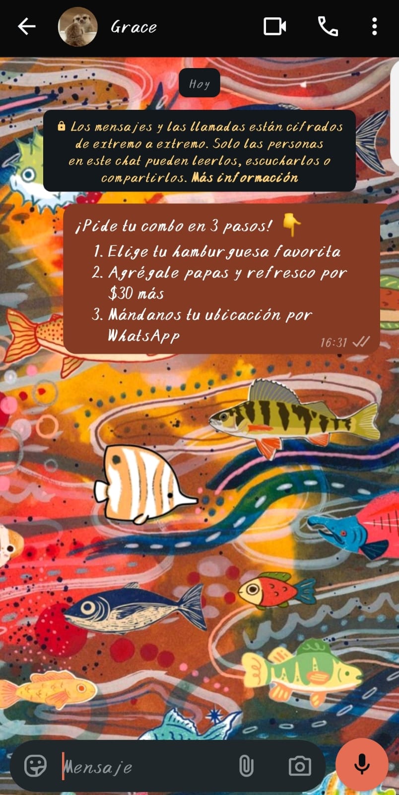Lista numerada en WhatsApp