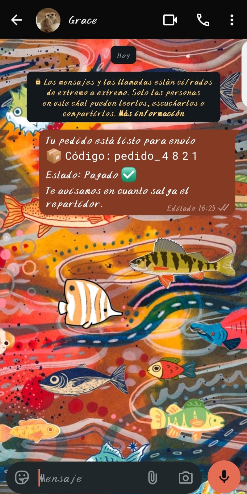 Monoespaciado en WhatsApp