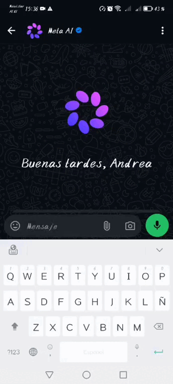 Texto modificado con el menú contextual