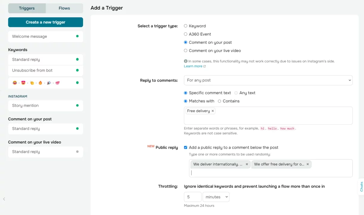 SendPulse permite que los chatbots respondan a acciones directas en Instagram SendPulse permite que los chatbots respondan a acciones directas en Instagram