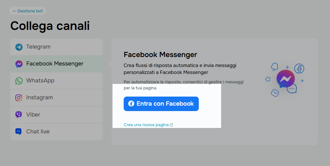 Facebook Messenger e SendPulse Facebook Messenger e SendPulse