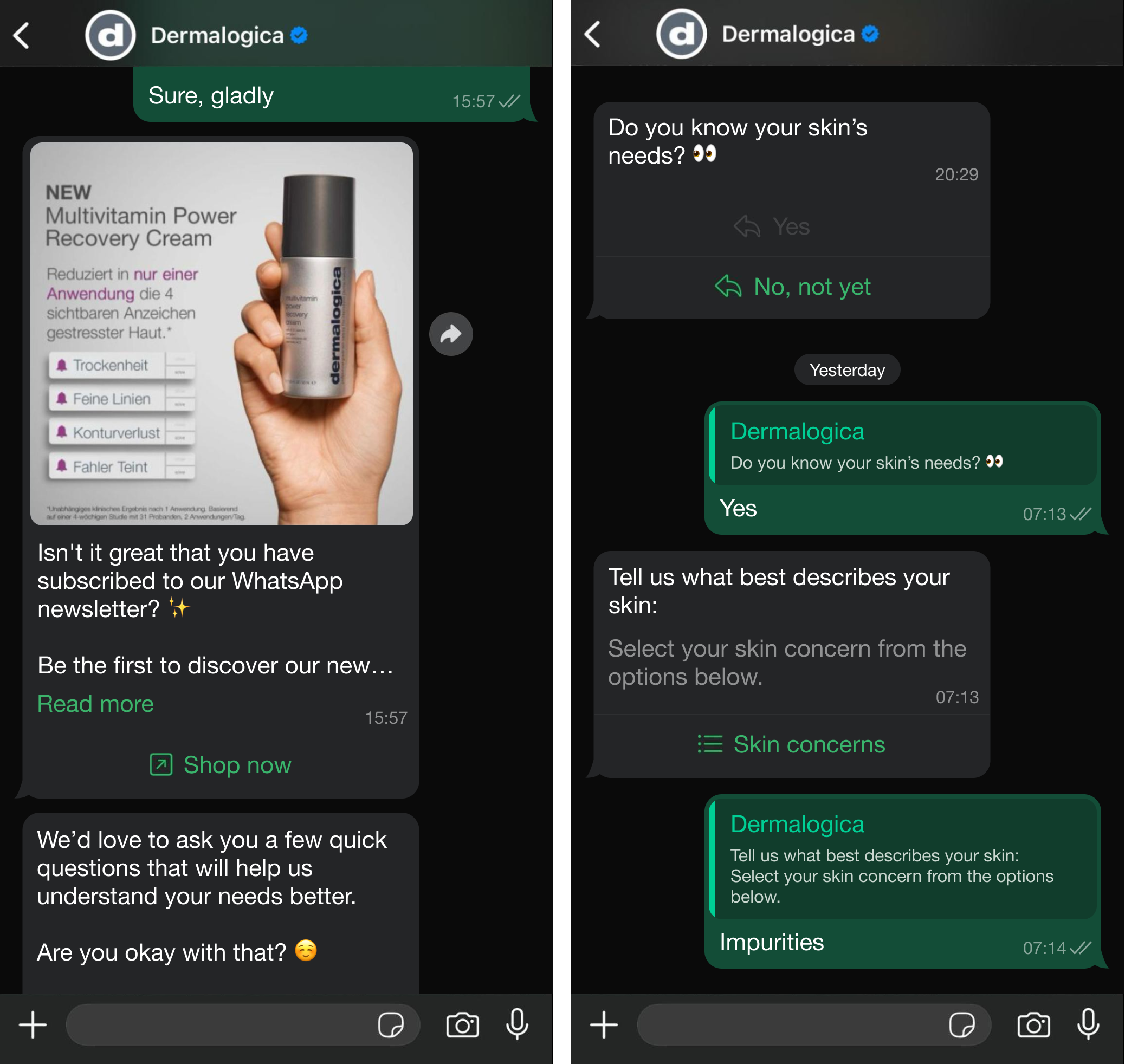 questions to personalize WhatsApp newsletters