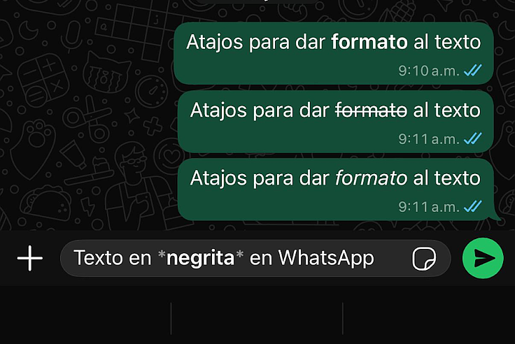 Es importante poder ver el formato de texto en WhatsApp antes de enviarlo