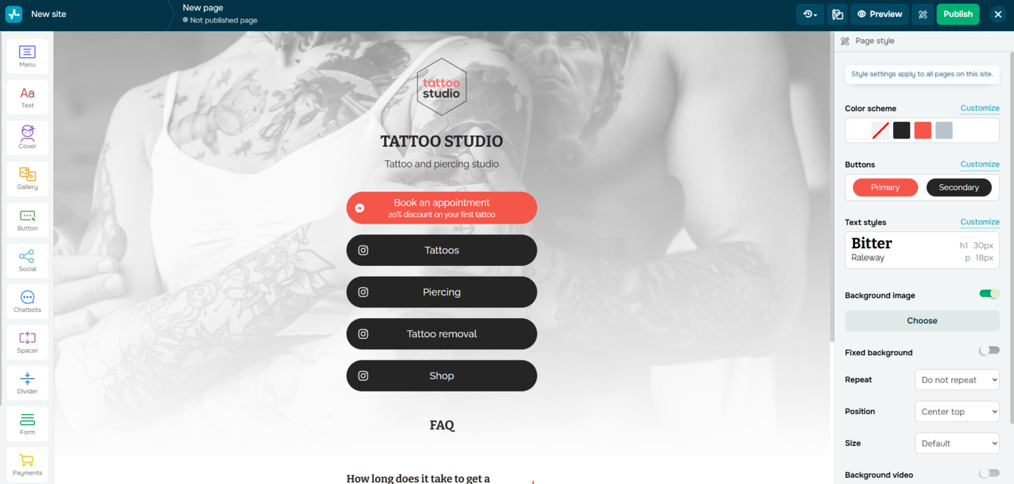 creating a bio link page creating a bio link page