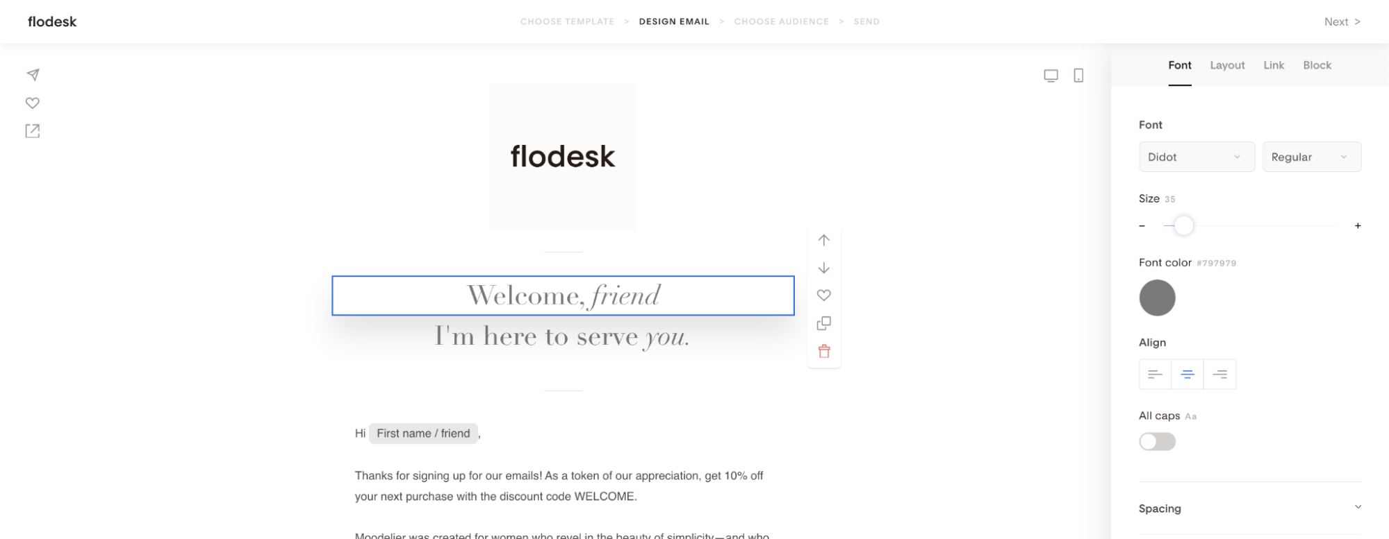 Designing a welcome email Designing a welcome email