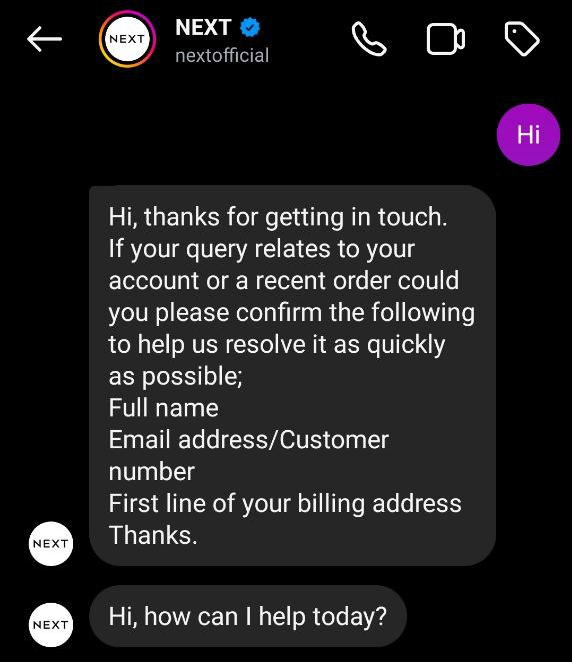 Instagram welcome message example Instagram welcome message example