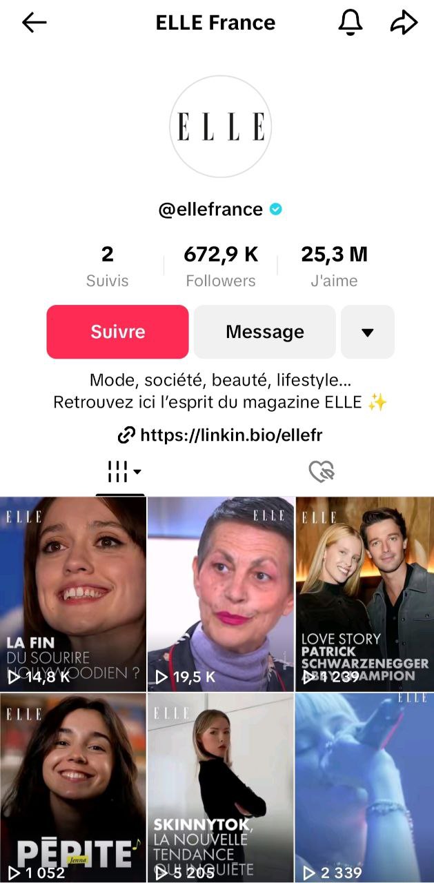 Description du profil d'ELLE