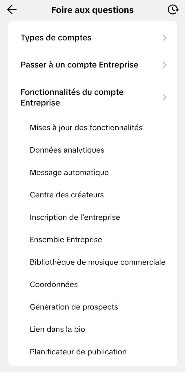 Foire aux questions de TikTok