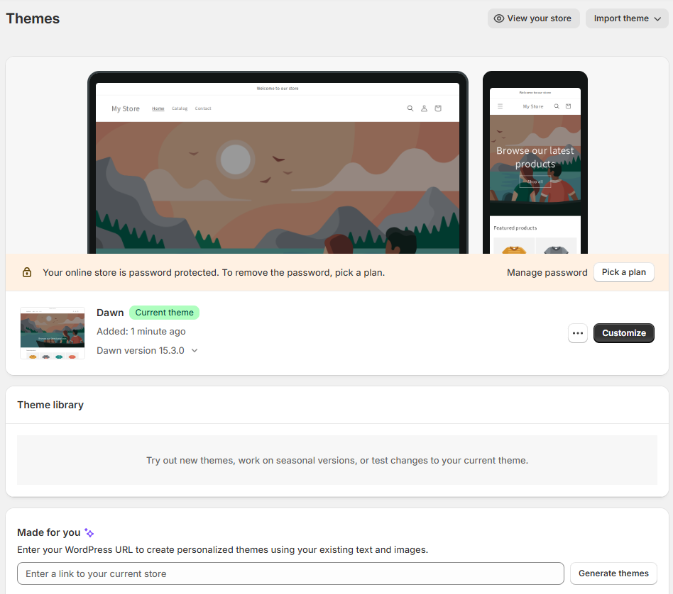 Процесс создания сайта в Shopify Процесс создания сайта в Shopify