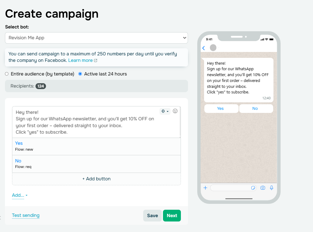 campaign to active contacts