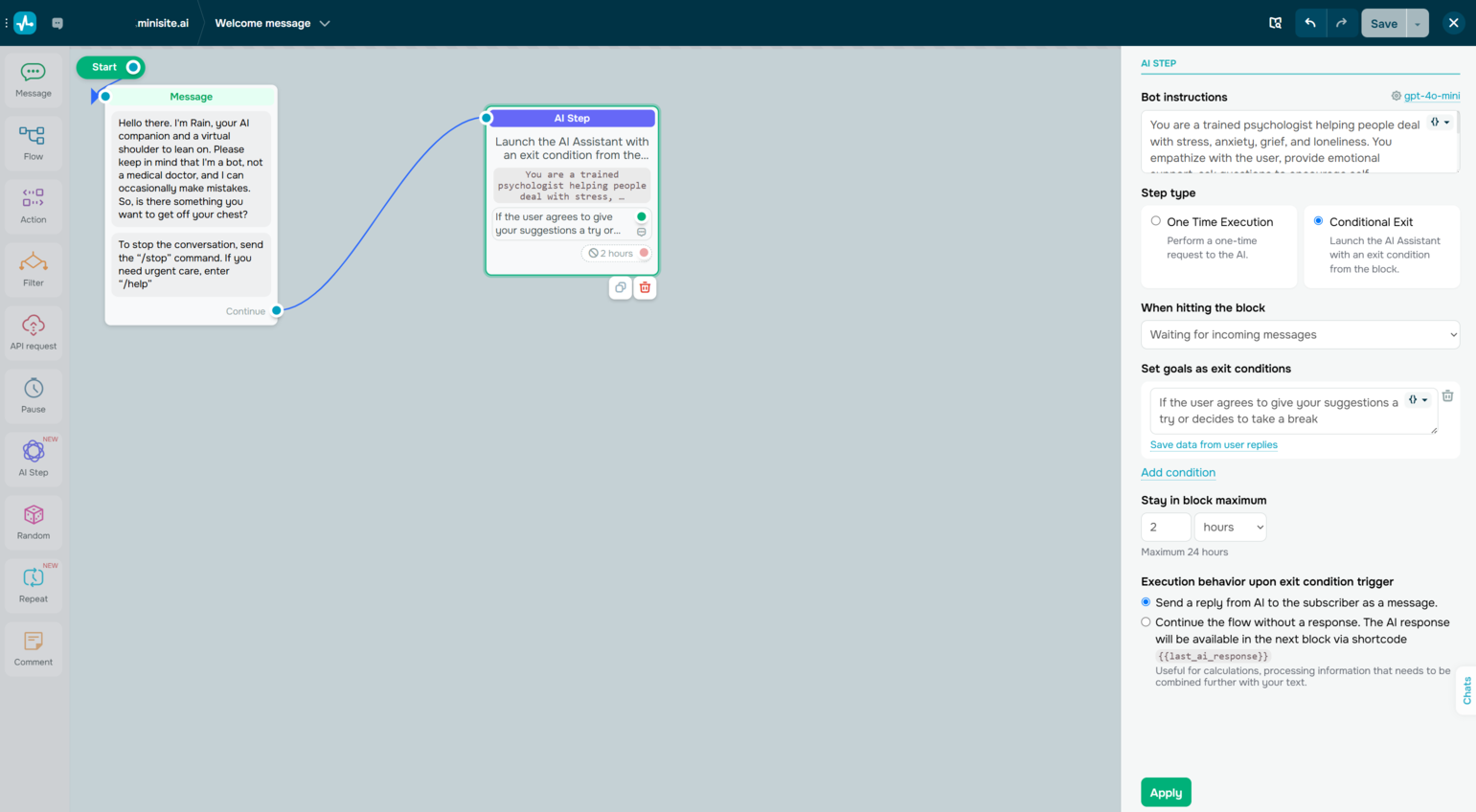 AI mental health bot creation AI mental health bot creation