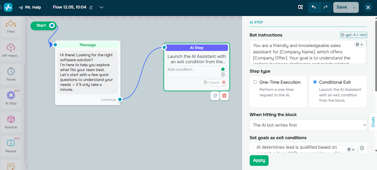AI-powered lead qualification chatbot AI-powered lead qualification chatbot