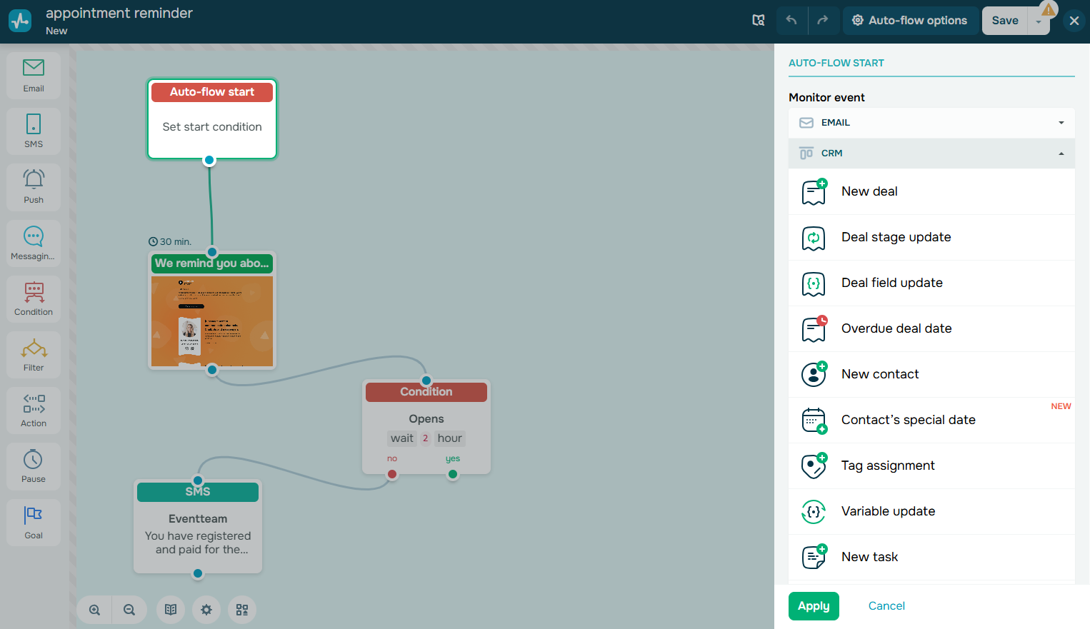 automated appointment reminder flow for a dental practice automated appointment reminder flow for a dental practice