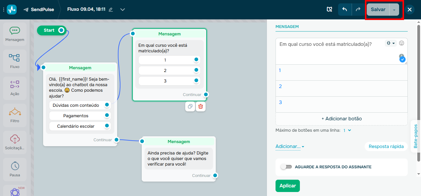decimo-primeiro-passo-criar-chatbots-na-educacao-sendpulse decimo-primeiro-passo-criar-chatbots-na-educacao-sendpulse
