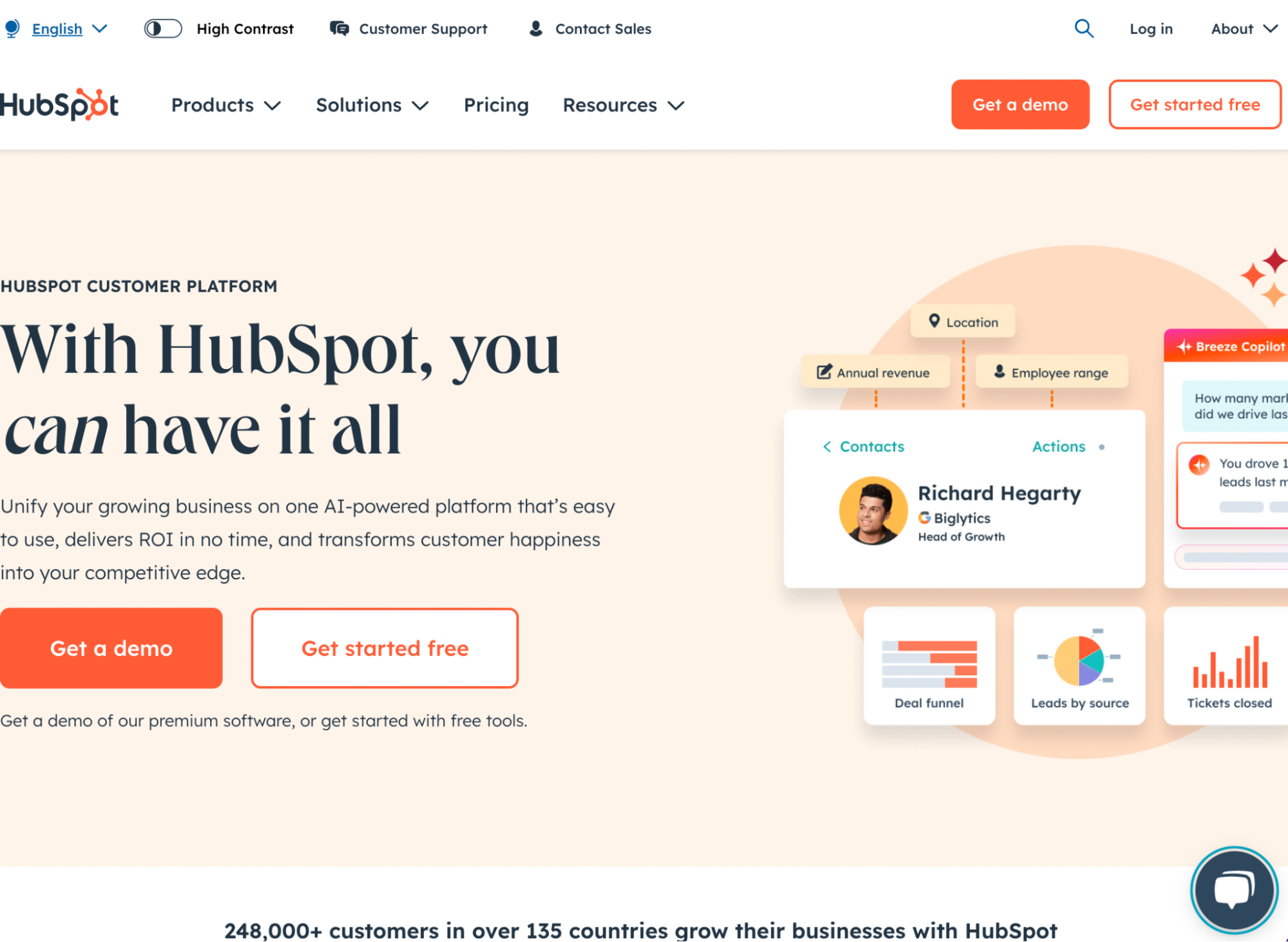 Главная страница HubSpot Главная страница HubSpot