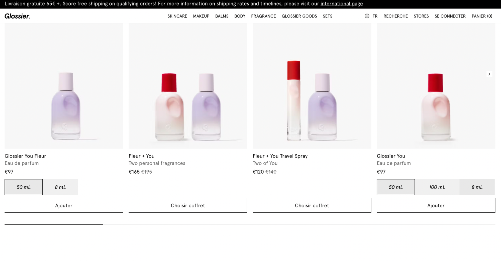 Главная страница Glossier Главная страница Glossier
