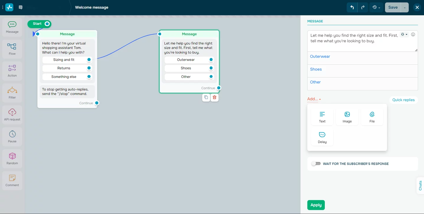 Con SendPulse puedes crear fácilmente chatbots para empresas Con SendPulse puedes crear fácilmente chatbots para empresas