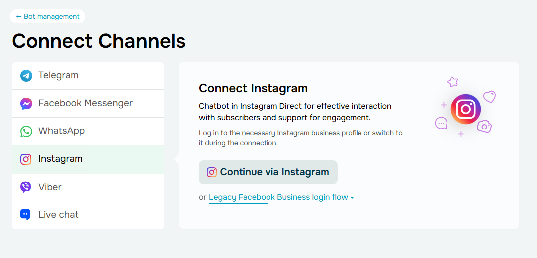 Collegamento di Instagram Collegamento di Instagram