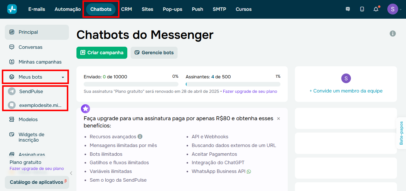 nono-passo-criar-chatbots-na-educacao-sendpulse