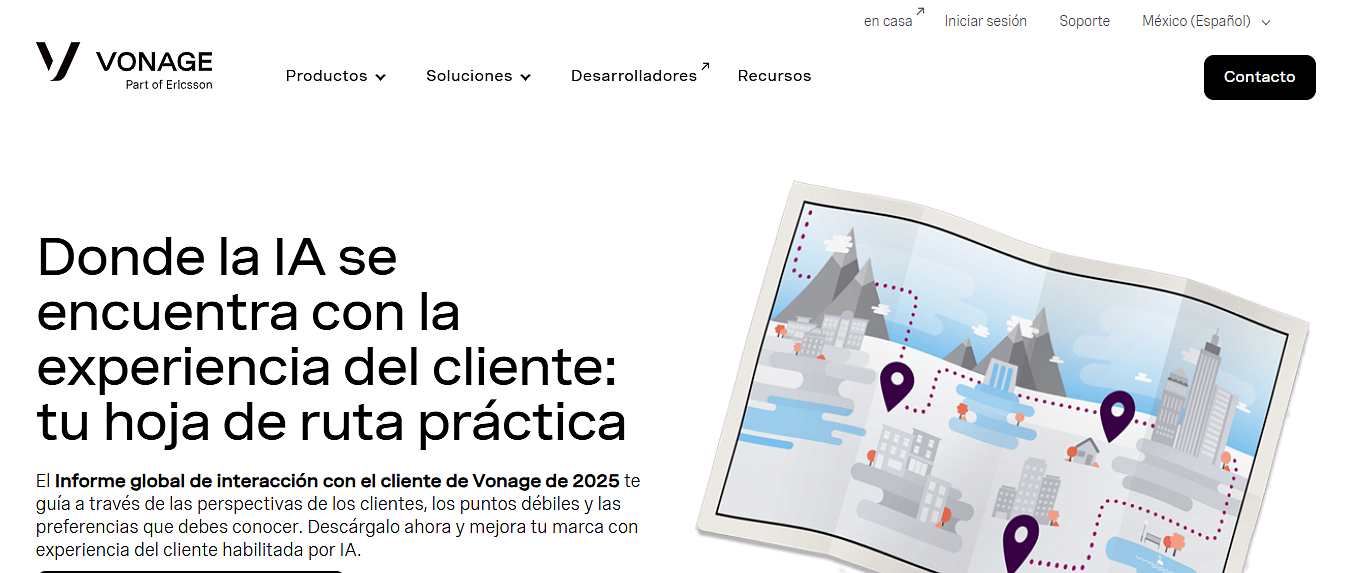 Vonage es una herramienta para tener un chatbot en español con IA Vonage es una herramienta para tener un chatbot en español con IA