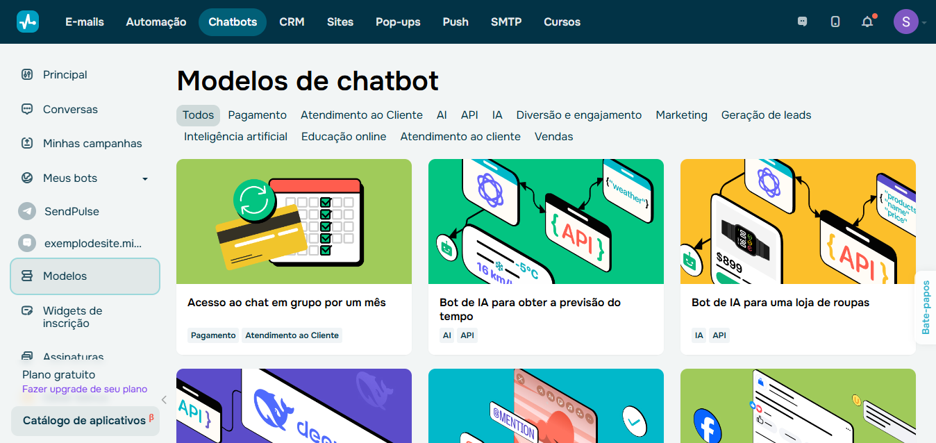 sexto-passo-criar-chatbots-na-educacao-sendpulse sexto-passo-criar-chatbots-na-educacao-sendpulse