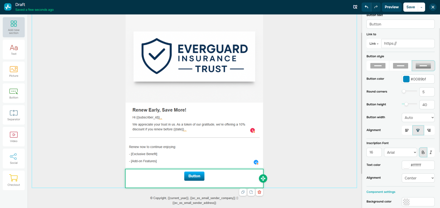 Creating an insurance email Creating an insurance email