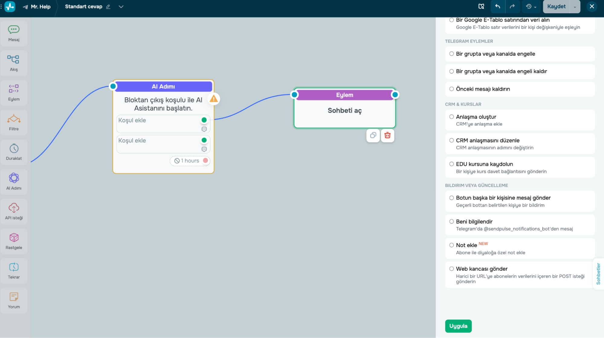 İadenin onaylanması ve işleme başlatılması