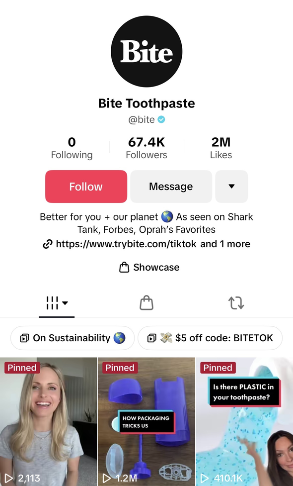 endorsements in a TikTok bio endorsements in a TikTok bio