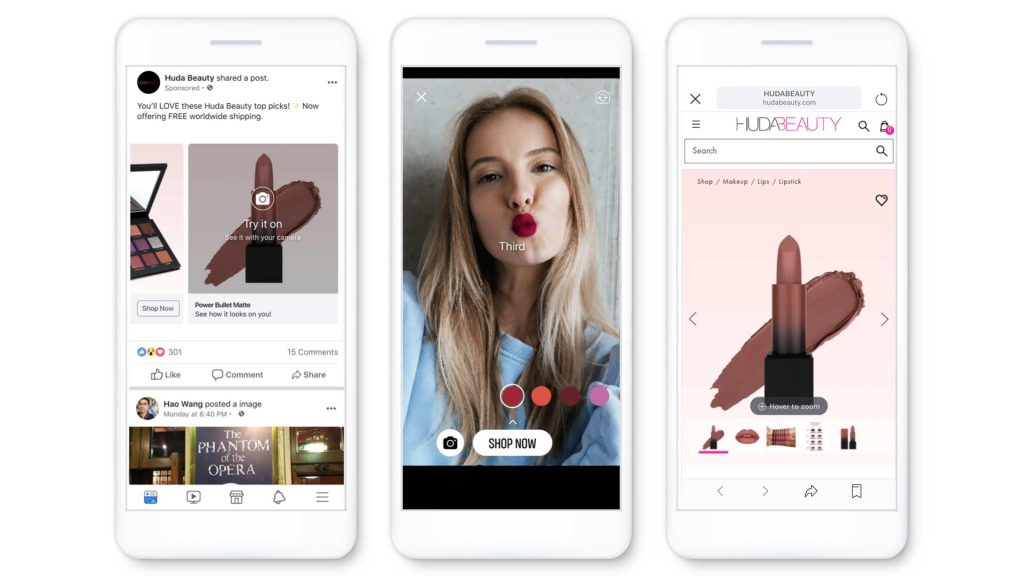 Зразок реклами в Facebook з елементами доповненої реальності Зразок реклами в Facebook з елементами доповненої реальності
