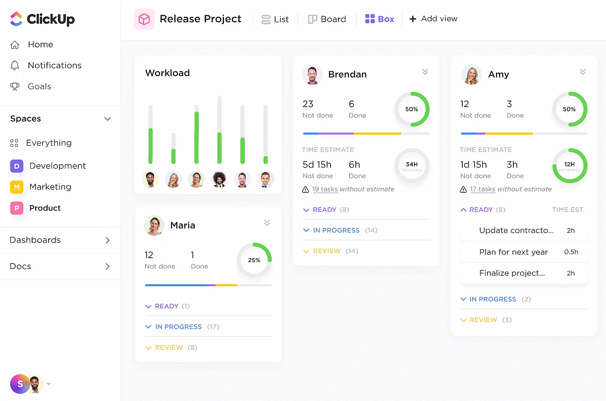 ClickUp es una excelente herramienta para administrar los recursos del equipo de ventas ClickUp es una excelente herramienta para administrar los recursos del equipo de ventas