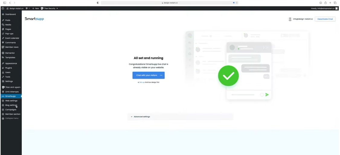 Smartsupp chatbot plugin
