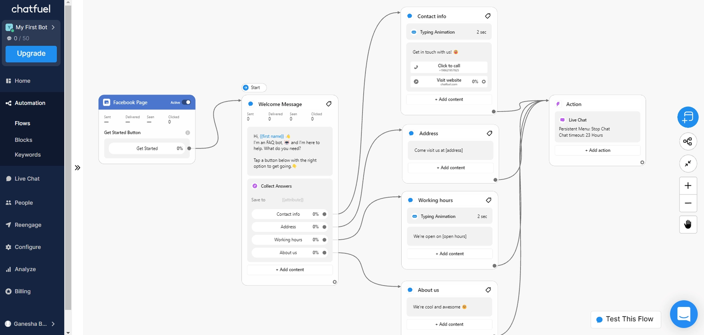 Facebook AI chatbot Facebook AI chatbot