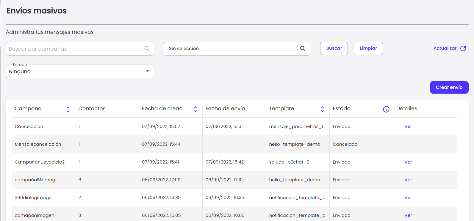 Модуль массовых сообщений. Источник: B2Chat
