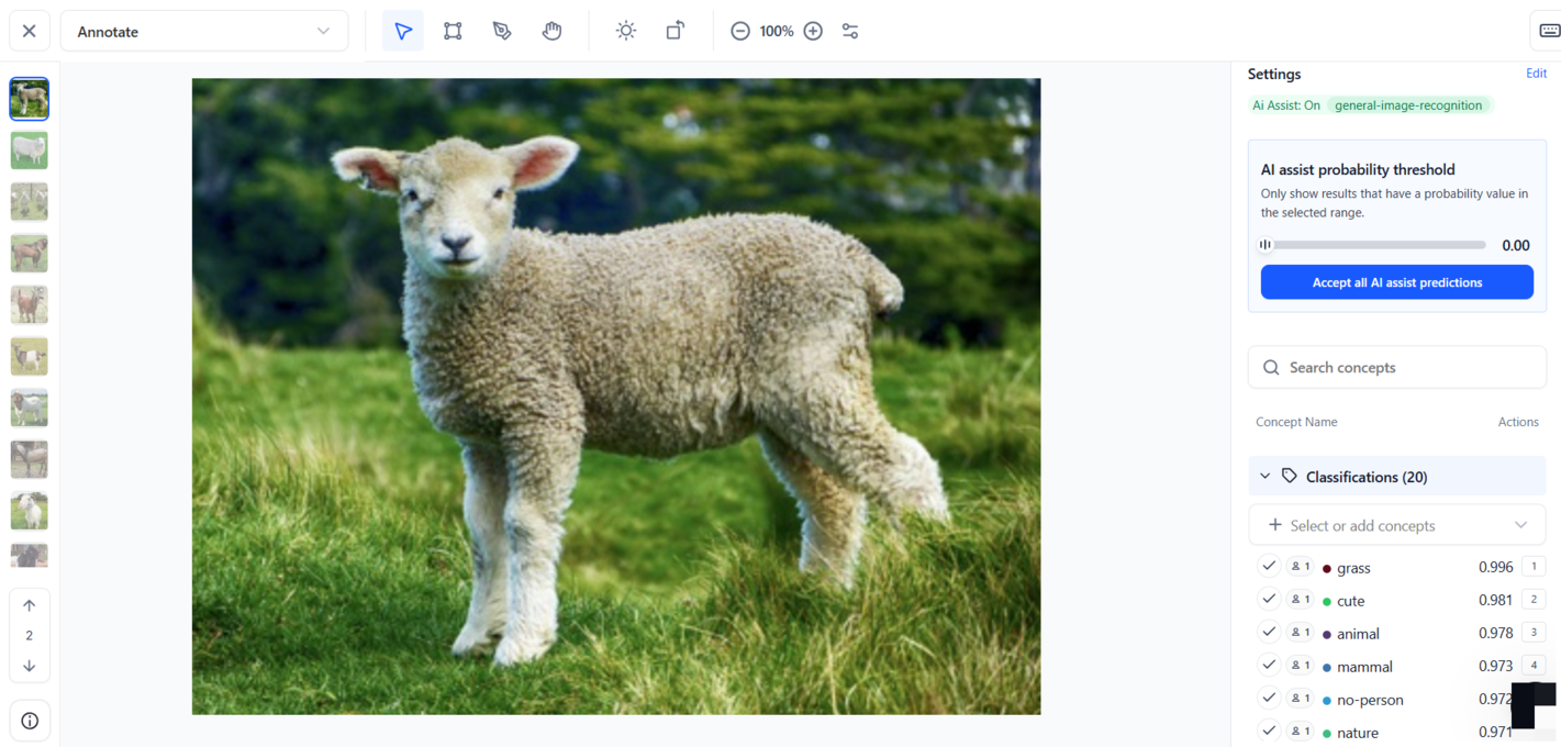 Applicazione di tag assistita da AI