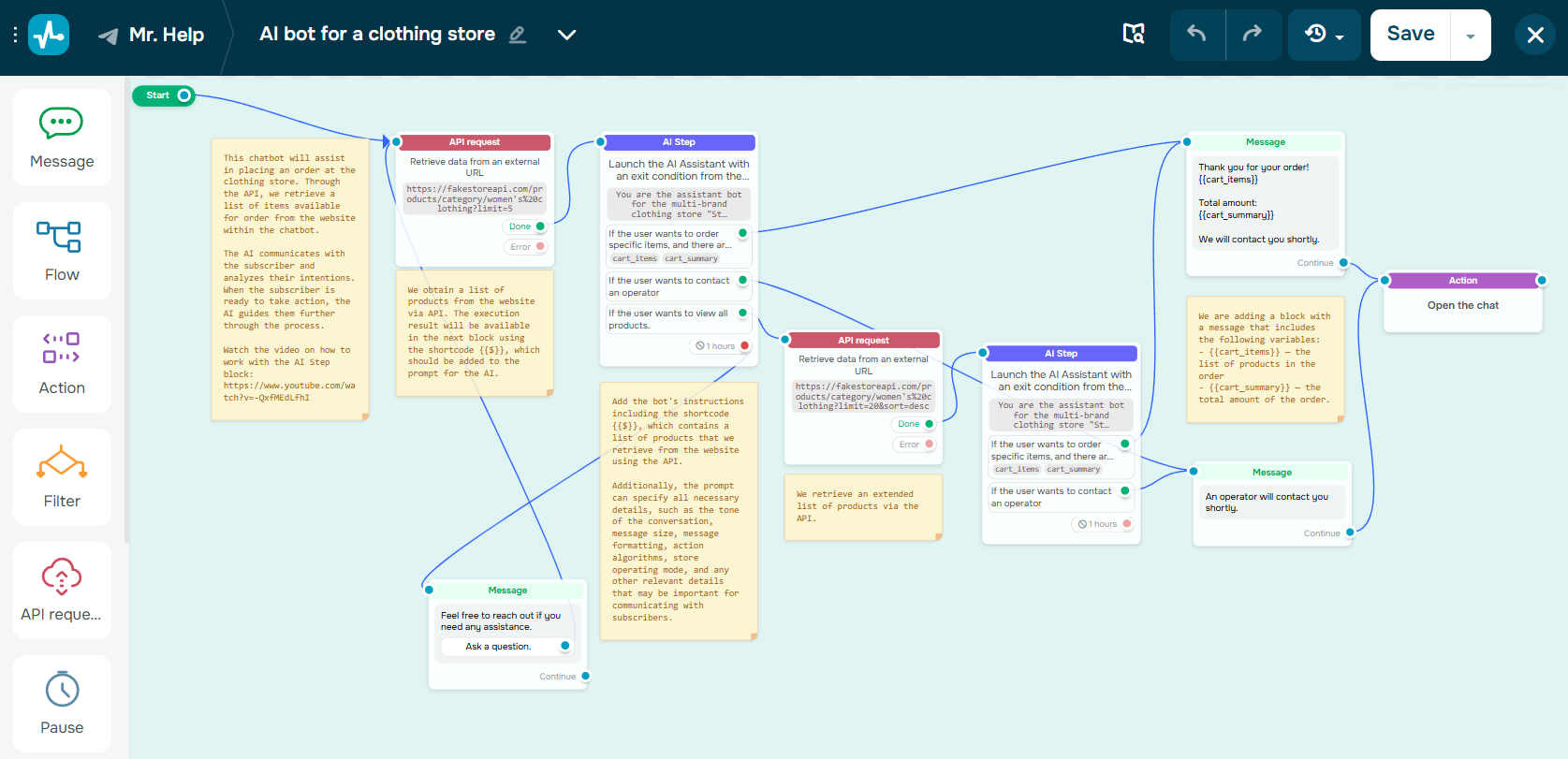 Builder di chatbot AI 