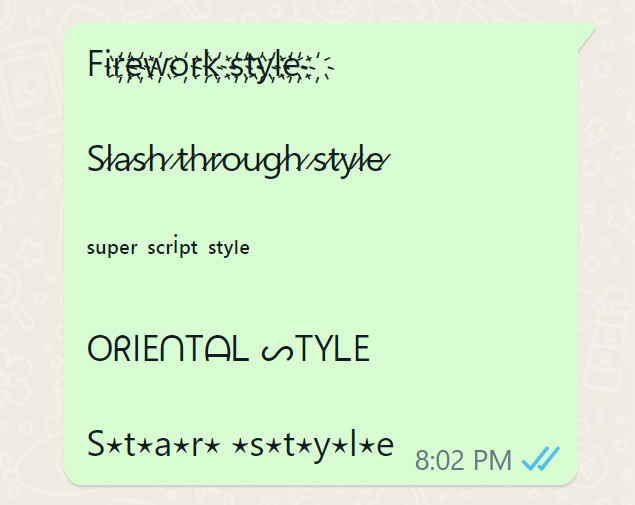 Polices créatives pour WhatsApp