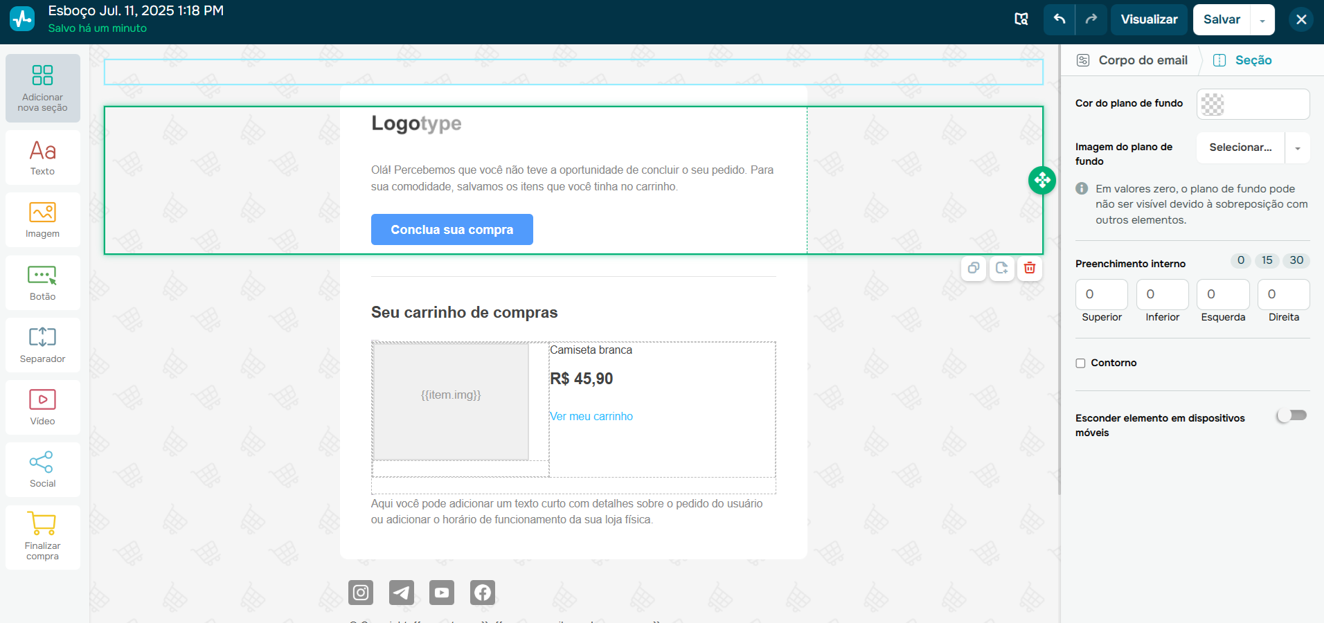 cultura-centrada-no-cliente-email-carrinho-de-compra-sendpulse