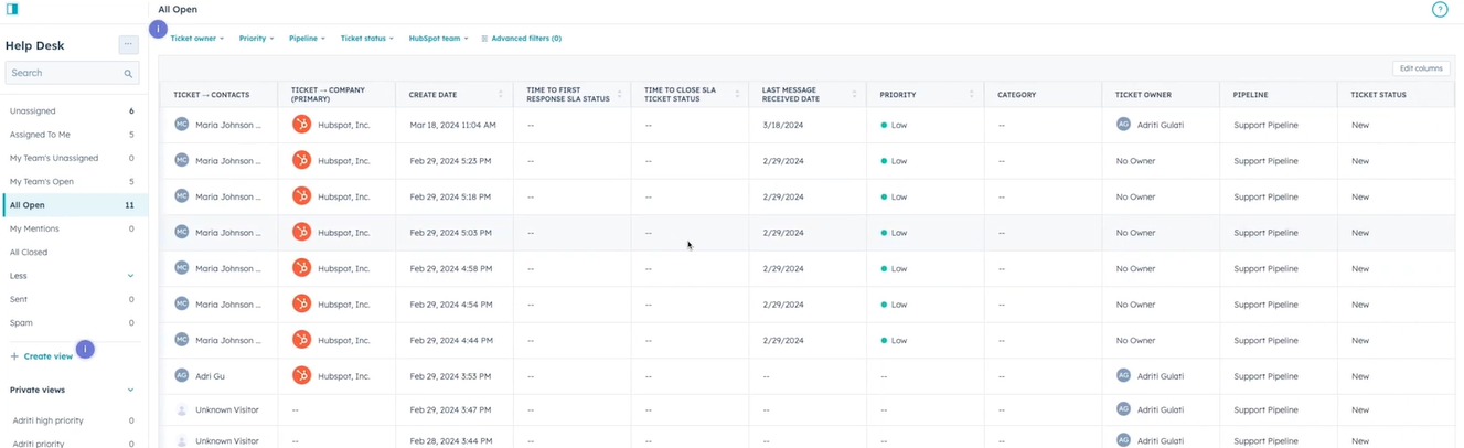 Todas las herramientas de Service Hub están destinadas para dar un buen servicio al cliente